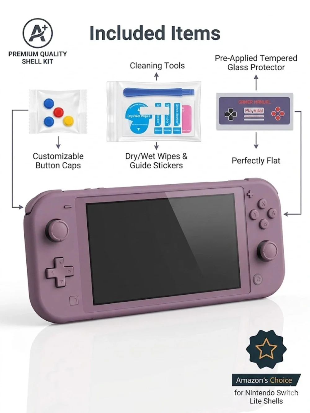 Lavender Protective Case for Handheld Console
